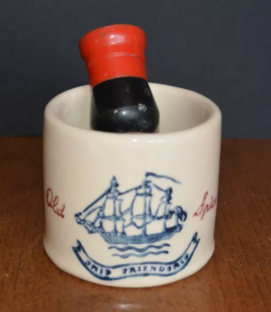 VTG Stoneware OLD SPICE Ship Friendship Shaving Mug & Brush "Early America"