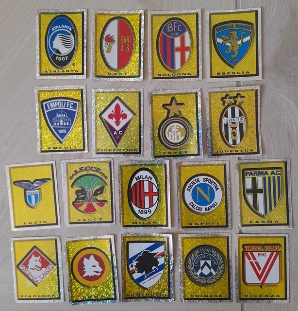 Collection Panini Calciatori 1997-98 - Lot De 40 Autocollants Scudetti, Neuf, Set Incomplet