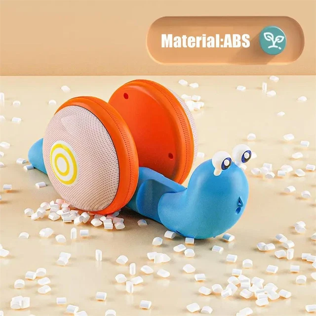 Pull String Cartoon Snail Car Toy Pull Toy Light and Music EducationAU F1F0