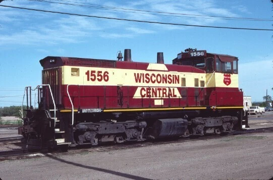 Wc 1556 Sw-1500 Fond Du Lac Wi (Wisconsin Central) Original Slide 05-21-89 T7-2