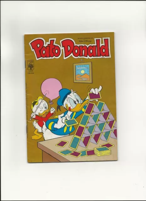 Pato Donald #1771 1986 Brazilian Donald House Of Cards Cover!