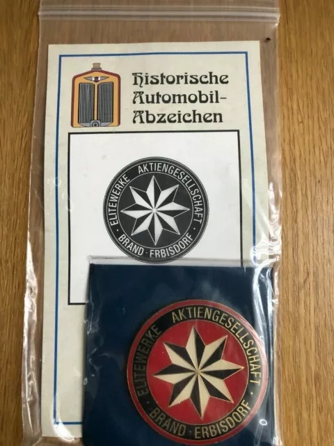 ELITE Elitewerke AG Plakette Emblem Göde Historische Auto Oldtimer Abzeichen