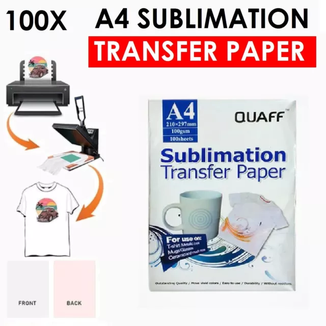 100Pc Sheets A4 Iron Heat Transfer Paper The Dark Cotton T-shirt Mug Cup Printer