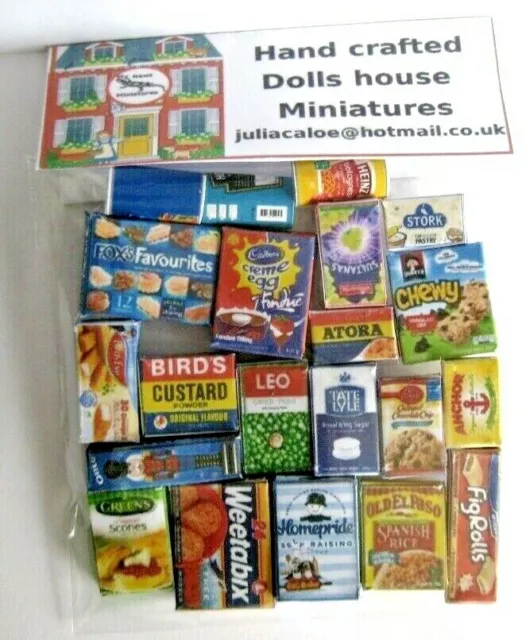 Grocery Boxes Dolls House Miniatures