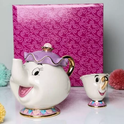Beauty And The Beast Teapot Cartoon Mug Mrs Potts Chip Tea Pot Cup Set XMAS UK