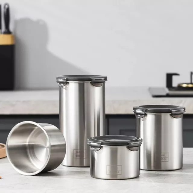 Keep Your For Kitchen Staples Fresh with Airtight Stainless Steel Canister