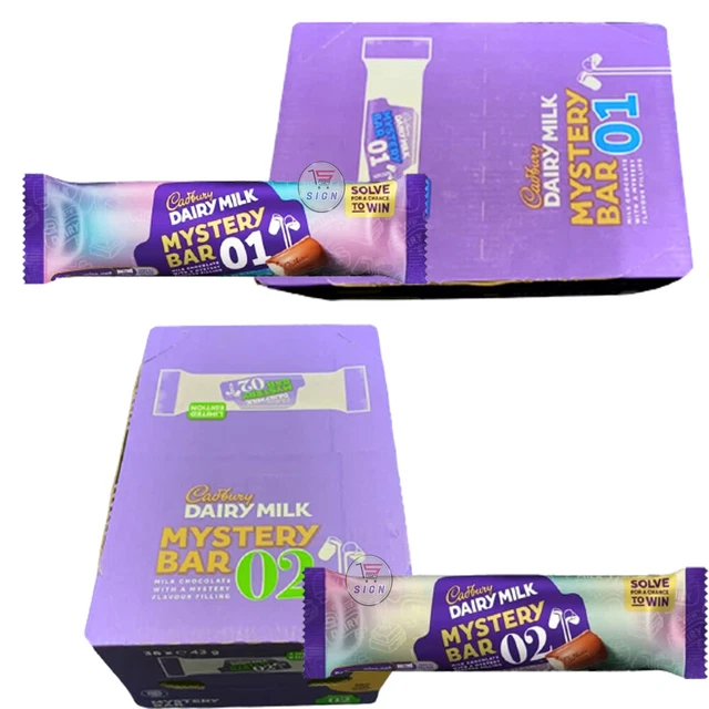 CADBURY DAIRY MILK Mystery Chocolate Bar 01 , 02 Bars 43g £11.09