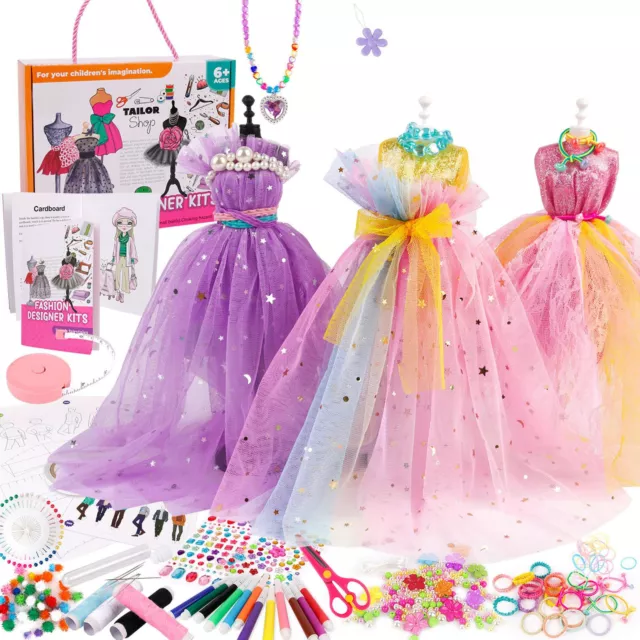 309 Pcs Fashion Design Kit for Girls Doll Accessories DIY Set Creativity DIY