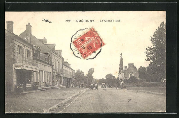 CPA Guérigny, La Grande Rue 1918