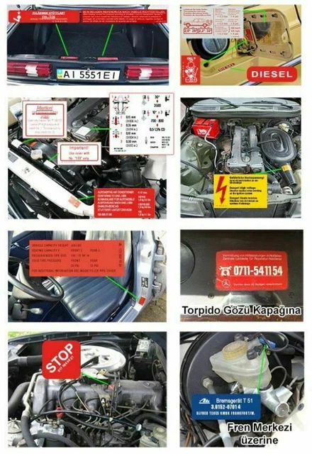 MERCEDES-BENZ W123 C123 S123 Decal Set Stickers Set For All Models Best ...