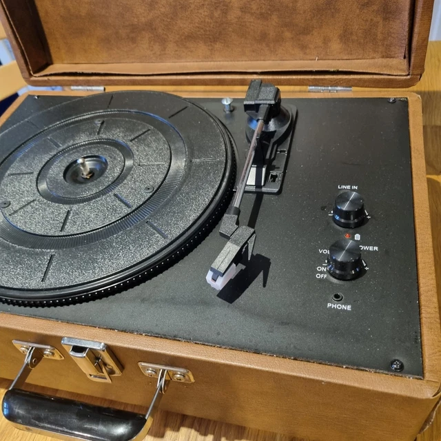 BAUHN VINTAGE PORTABLE Suitcase Record/Vinyl/Turntable Player Untested