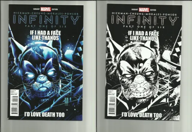 Infinity #1 Marvel 2013 Mark Brooks Deadpool party and sketch variant Lot NM-