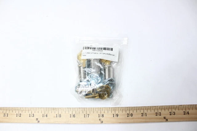 (4-Pk) Disc Tumbler Cam Lock w/  Cylinder 5/8" & 2 Keys Chrome 3618500A2C