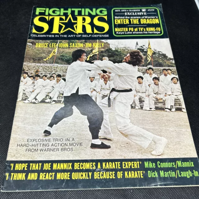 Fighting Stars Magazine October 1973 Premier Issue Enter the Dragon Bruce Lee