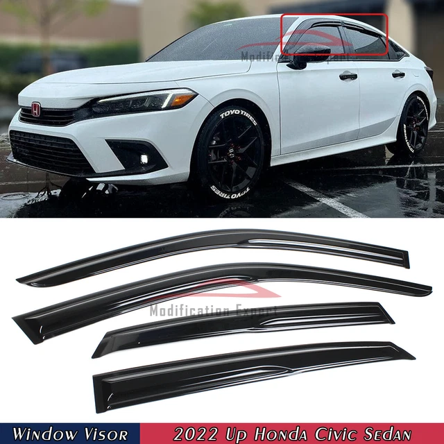 FOR 20222024 HONDA Civic Sedan Mugen Style Window Visors Rain Guards