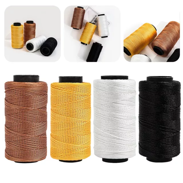Premium Nylon Thread for Sewing and Handicrafts Black White Yellow Brown