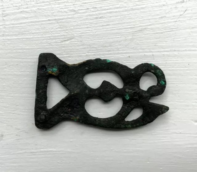 Ancient Romano-Celtic Bronze Openwork Military Ornament, 100-200 AD EX-CHRISTIES 2