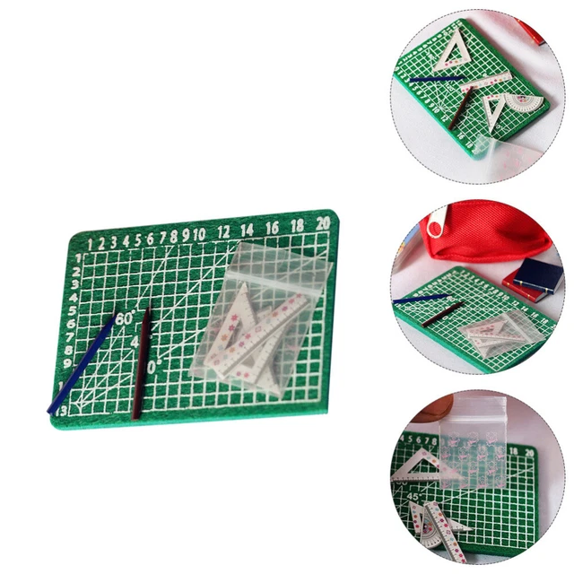 5 piezas 1:12/1:6 Accesorios Muñeca Escala Mini Miniatura Lineal Alfombra de Corte