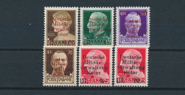 Besetzung Kotor Aufdruckserie 1944** teils kopfst. WZ Michel 1-6 Attest (S21529)