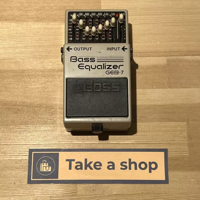 Boss GEB-7 Graphic Equalizer Effects Pedal for BASS Guitar 50Hz to 10kHz ±15db