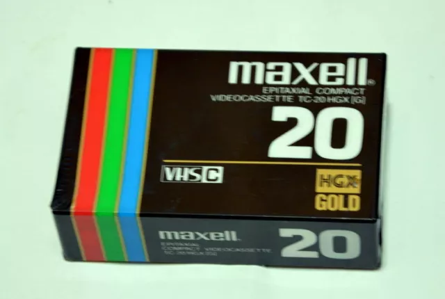 Maxell Tc 20 Hgx Japan Blank Camcoder Video Cassette Tape Sealed Vhs-C