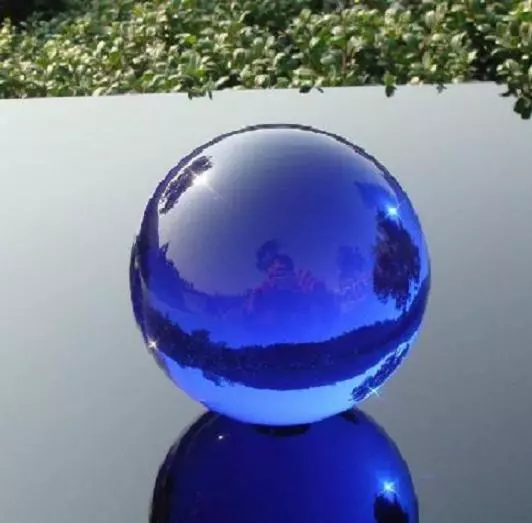 Asian Rare Natural Quartz Blue Magic Crystal Healing Ball Sphere 40mm + Stand