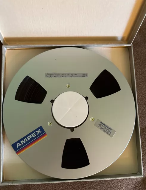 Ampex Grand Master 456 Audio 10.5” Reel and Tape Guelph Chamber Choir Rec. 1990