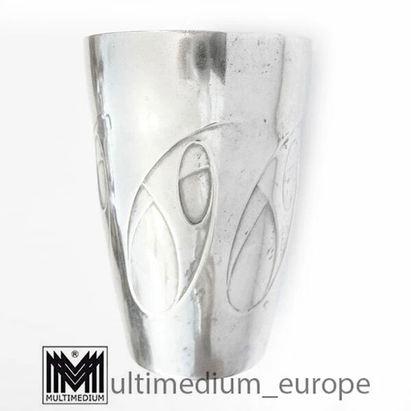 Taza de estaño Art Nouveau Orión modelo n.o 157 probablemente Friedrich Adler alrededor de 1900