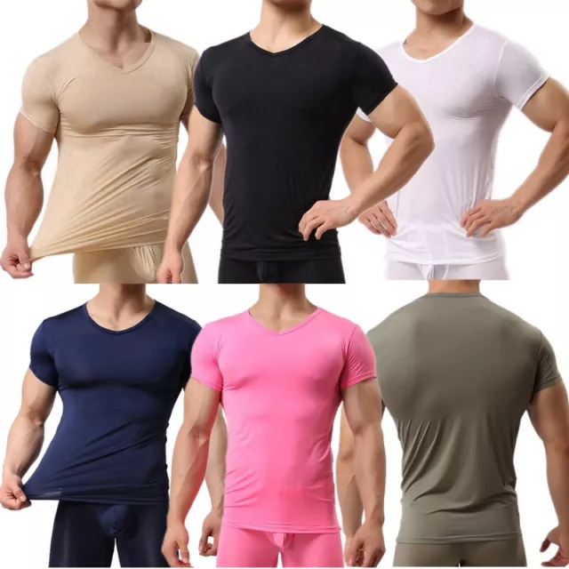 Men's T-Shirt Gym Bodybuilding Sports Tops Slim Fitness Tight Short Sleeve Shirt