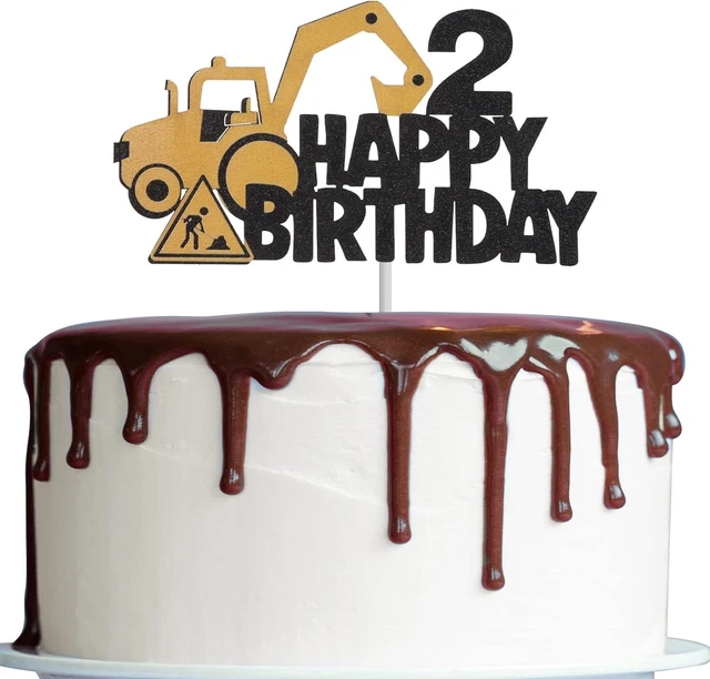 Bagger Geburtstagsdeko Für 3. Geburtstag - Girlande Mit Banner & Wirbel Für Baustellen-Party