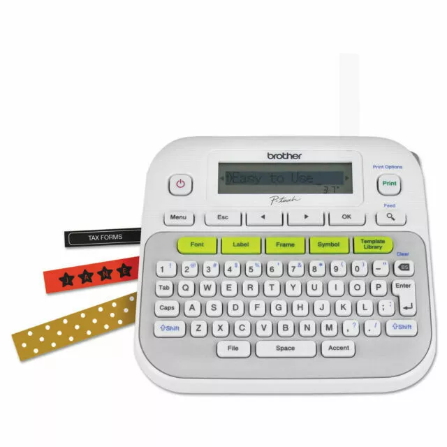 Brother PT-D210 P-Touch Easy Compact Label Maker - White