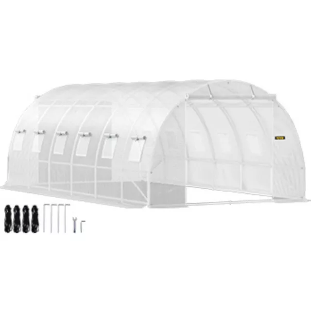 Serre Jardin Plantes Polycarbonate Semis 6x3x2,10m Cadre Acier Galvanisé Neuf FR