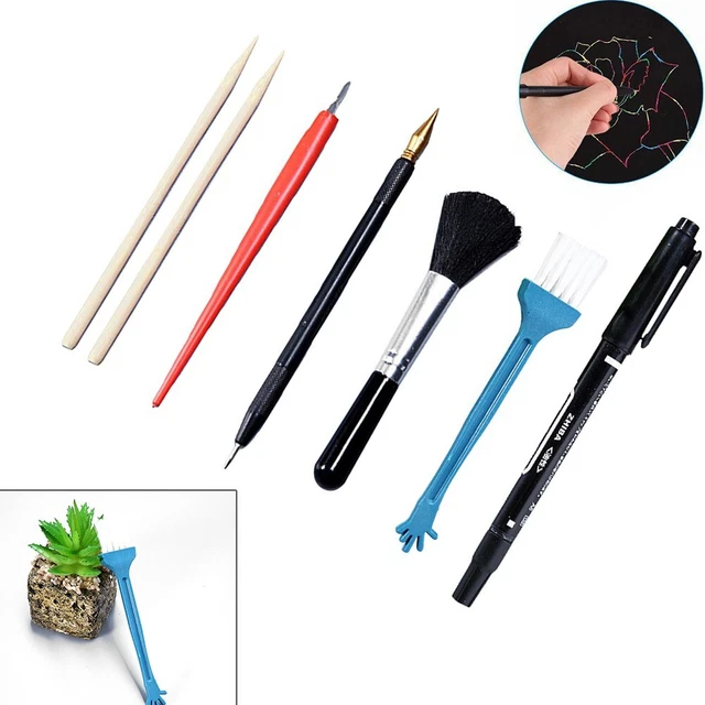 Herramienta para rascar pintura cepillo negro pincel arte tableros herramientas conjunto de artes