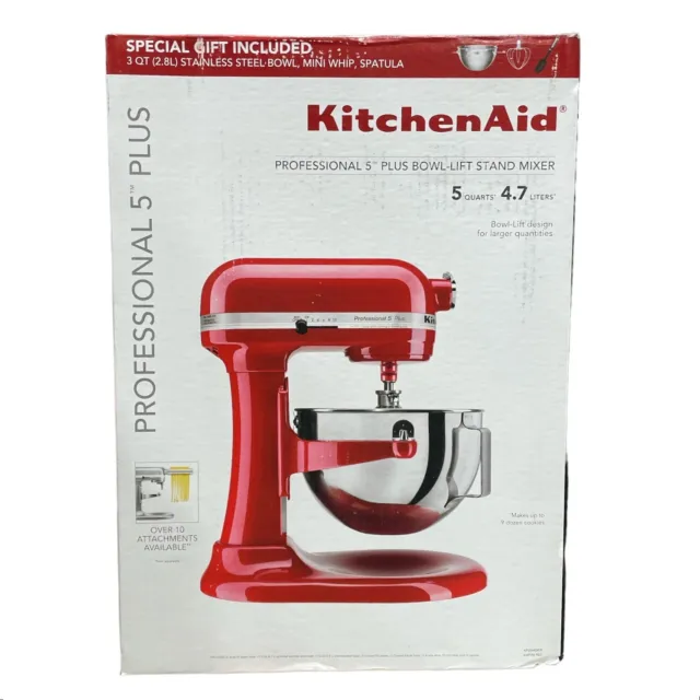 KitchenAid KP25M0XMC Professional Plus 5 Quart Bowl-Lift Stand Mixer with  Bundle for sale online