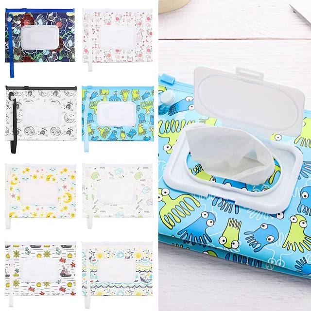 mouchoirs Sac de lingettes humides Accessoires de poussette Pochette cosmétique