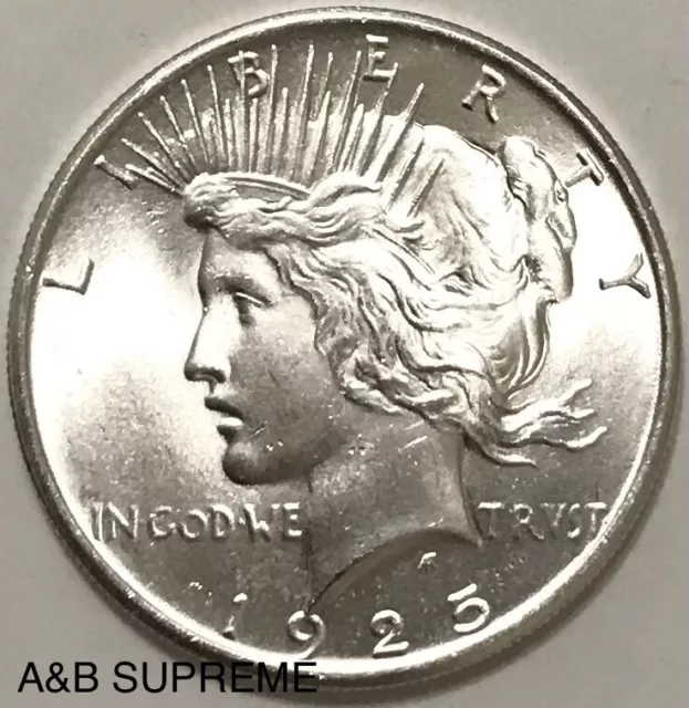 1925 Peace Dollar Gem Bu Uncirculated 90% Silver Fresh From Original Roll