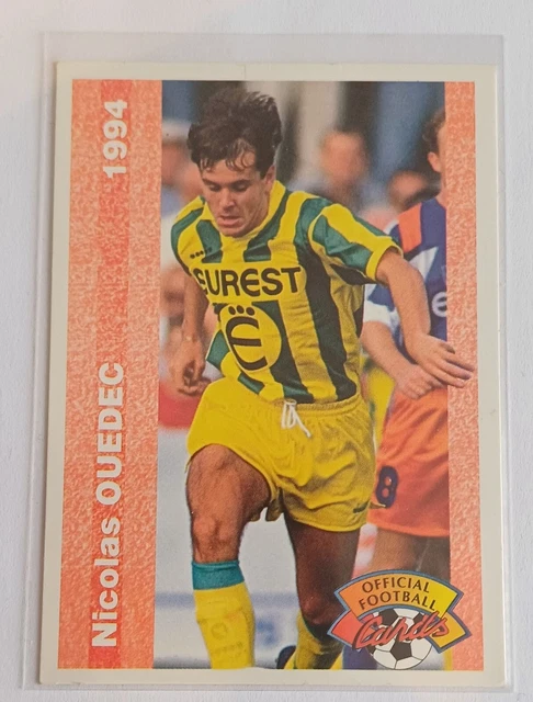Carte Nicolas Ouédec Panini 1995-96 – FC Nantes, Canaris, Original