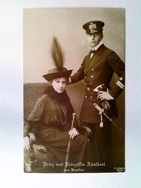 Prinz und Prinzessin Adalbert von Preussen, AK, ungelaufen, datiert 1915