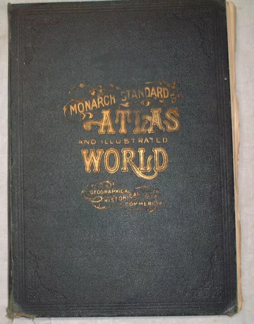 MONARCH WORLD ATLAS   338 pages maps, commerce, history, Geographical historical