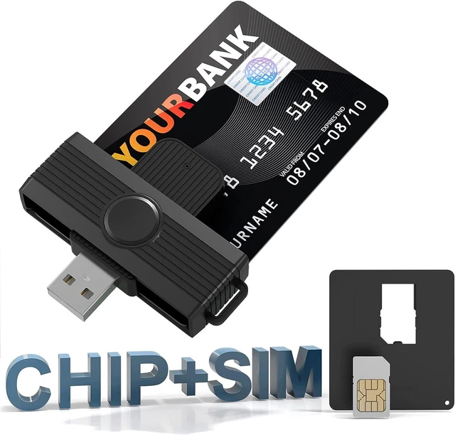 IC card reader My number compatible SIM CAC smart card reader USB contact type