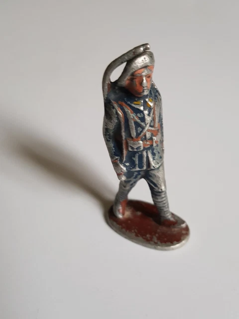 Lot De 8 Figurines Soldats Quiralu 14/18 - Aluminium - Jouet Ancien