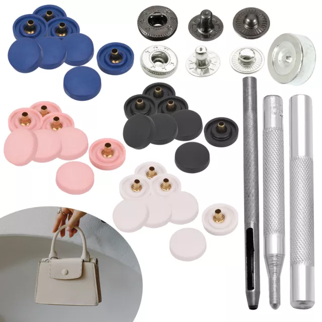 15mm Tappo IN Plastica S Molla Bottoni Automatici W/O Metallo Retro per Fai