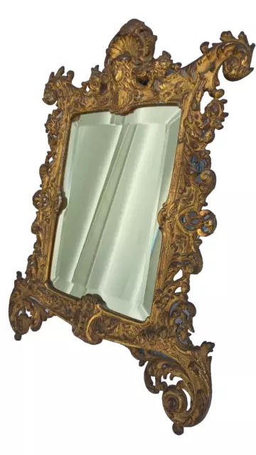 Antique 1905c Bradley & Hubbard Art Nouveau Maiden Decorative Arts Mirror 17" 2