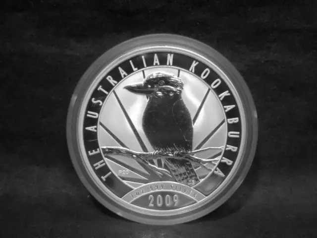 Silbermünze 999er - Australien 1 $ 2009 (1 OZ) "Kookaburra" VZ   MW8605