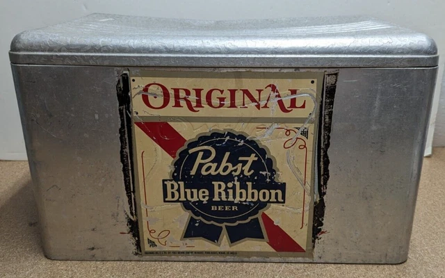 Vintage Pabst PBR Logo Miller High Life Aluminum Cronstrom's Beer Metal Cooler