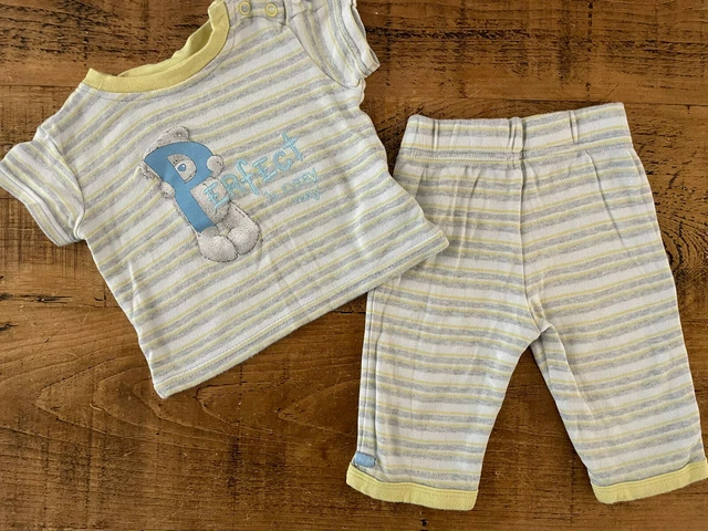 Baby Boy 3-6 months Marks and Spencer Yellow Grey Tiny Tatty Teddy Outfit
