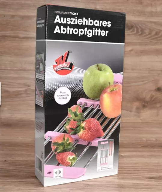 Abtropfgitter ausziehbar Geschirr Küchenregal Regal GOURMETmaxx NEU *