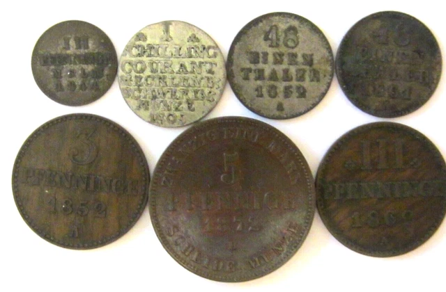 German States (Mecklenburg-Schwerin/Strelitz) 7 Coins