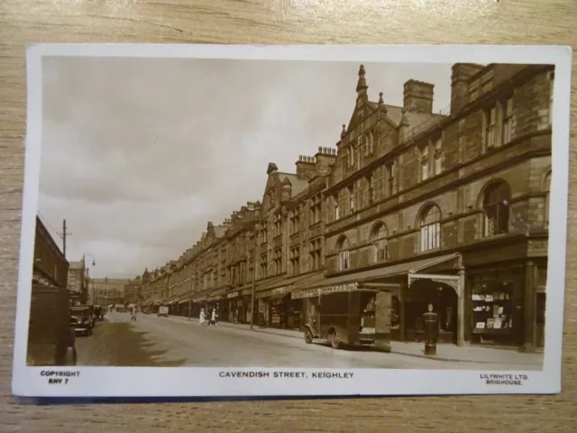 Cavendish Street, Keighley Old R.p.postcard.pu.1948