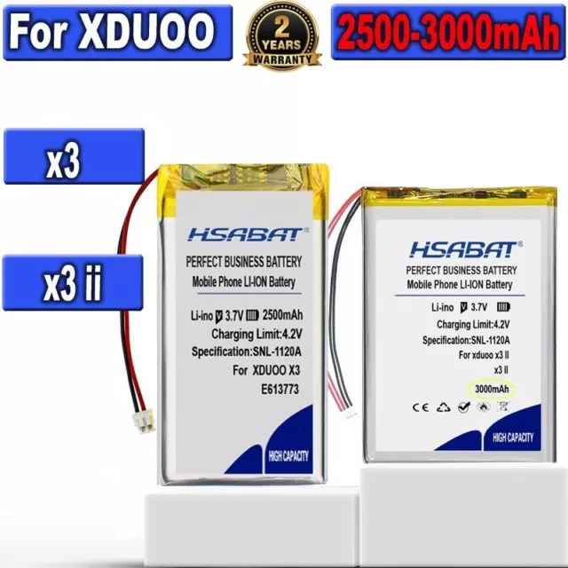 HSABAT X3 / X3 II 2500mAh~3000mAh Battery for XDUOO X3 / X3 II Music Player
